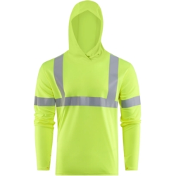 MEN'S TOUGH SUN HOODIE - ANSI REFLECTIVE HI-VIS YELLOW SMALL